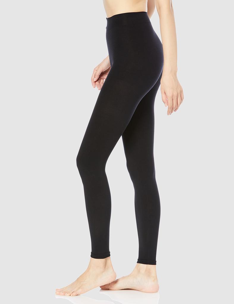 Gunze SABRINA Compression Beautifully Sizes Leggings, Tightening, Calorie-Burning Leggings, Warm, 10-Length, Women's, Black, M-L