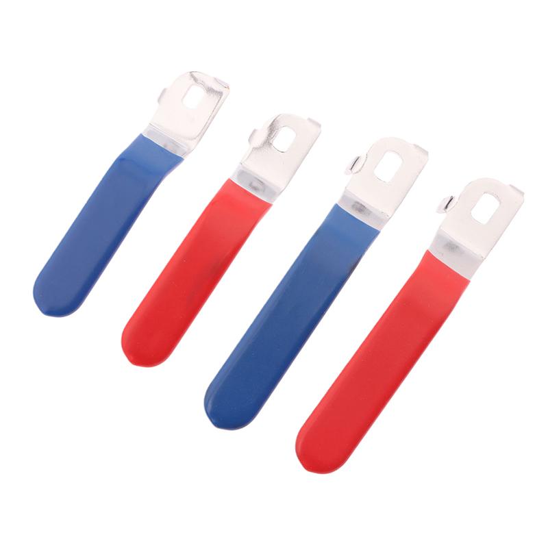 1pz Maniglia Leva Maniglia Valvola Ferro Cromato Sostituzione Quarto di Giro Con Impugnatura in Plastica Blu Per Valvola a Sfera DN20