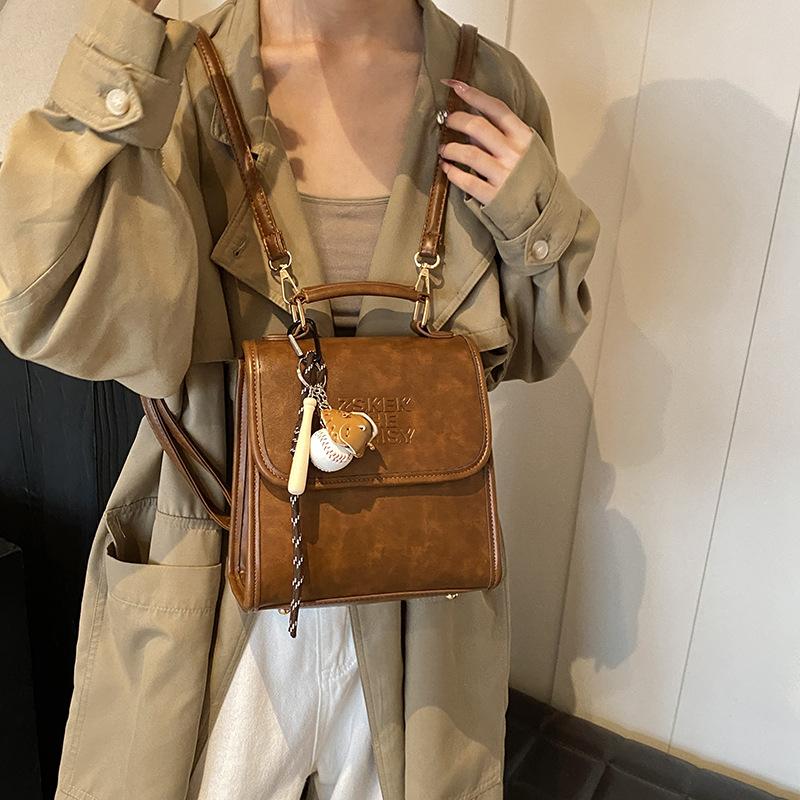Casual Retro Large Capacity Women'S Backpack Popular Foreign Style Backpack Messenger Bag Student Schoolbag