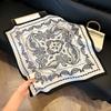 Fashionable Imitation Silk Scarf Set With Retro Waistcoat And Stylish Square Scarf Ideal For Neck Protection