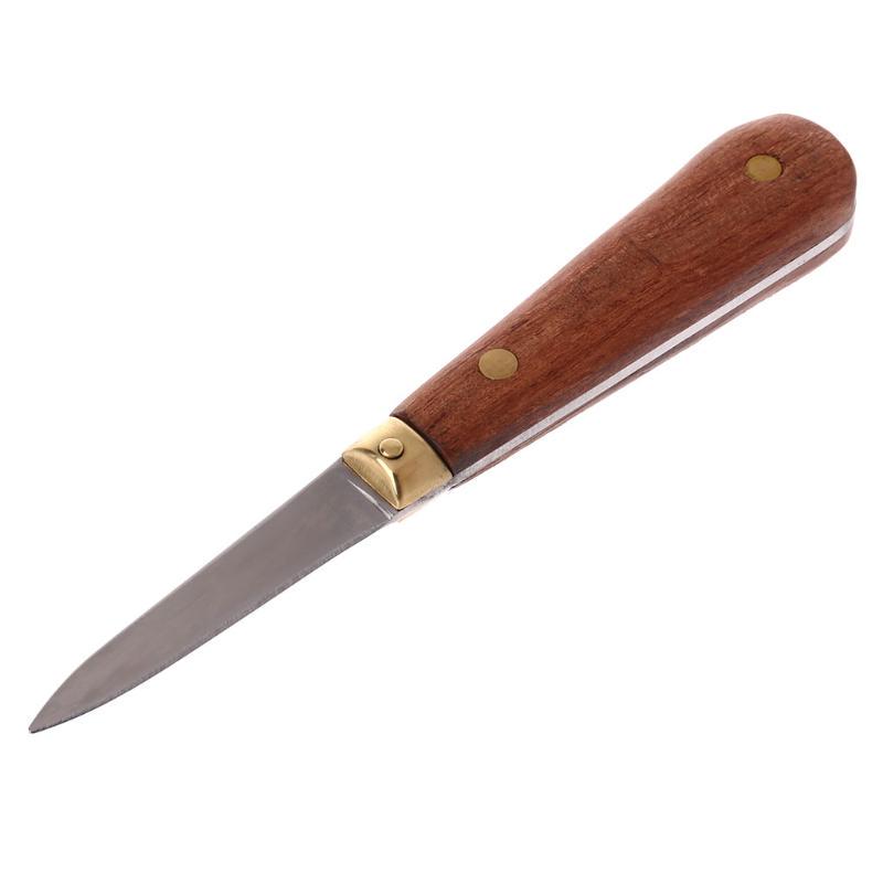 Užitkový nůž na ústřice s dřevěnou rukojetí Nástroj na otvírání mořských plodů Shucker Shell s ostrými hranami