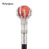 Red Glass Ball White Steampunk Cane Fashion Decorative Stick Gentleman Luxury Crosier Knob White Walking Stick 93cm