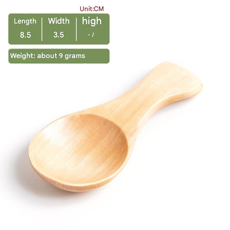 Natural Solid Wood Small Spoon Measuring Scoop for Milk Powder Bath Salt Medicine Coffee Tea Seasoning 3-Pack