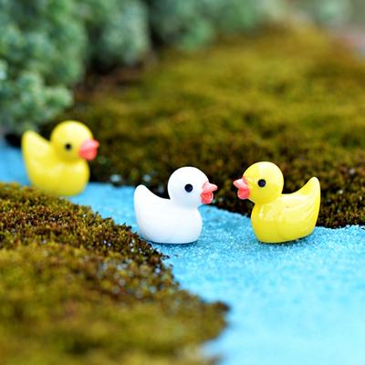 1Pcs Cute Little Duck Crafts Sculpture Moss Miniature Landscape Flower Pot Garden DIY Decoration Supplies