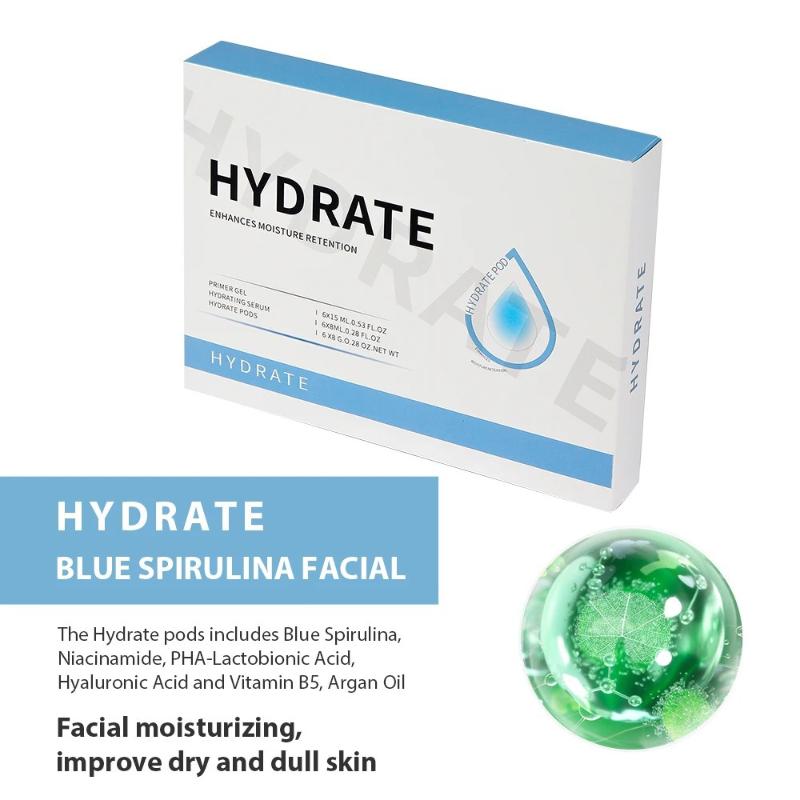 Zuurstof Jet CO2 Bubbel Gezichts Machine 1 Set met Serum Gel Spa Capsule Anti-Aging Hydraterend voor Thuis & Salon Huidverzorgingsroutine
