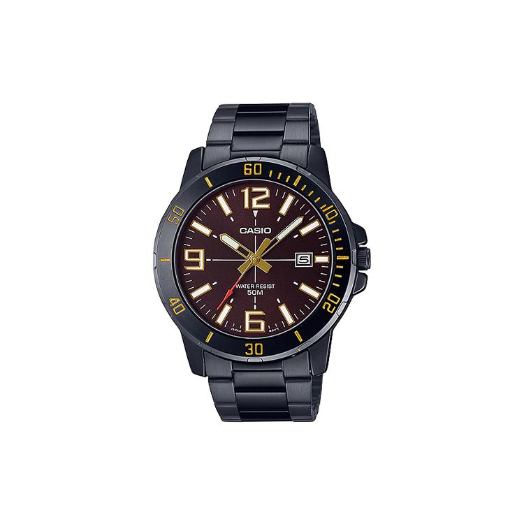 CASIO Men Standard Series Red Watch MTP-VD01B-5BV MTP-VD01B-5BV Black Watch Case