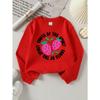 Girls' Crew Neck Sweatshirt Fruits of The Spirit Strawberry Christian Faith Print, Soft Cozy Pullover, Warm Casual Outfit for Autumn And Winter
