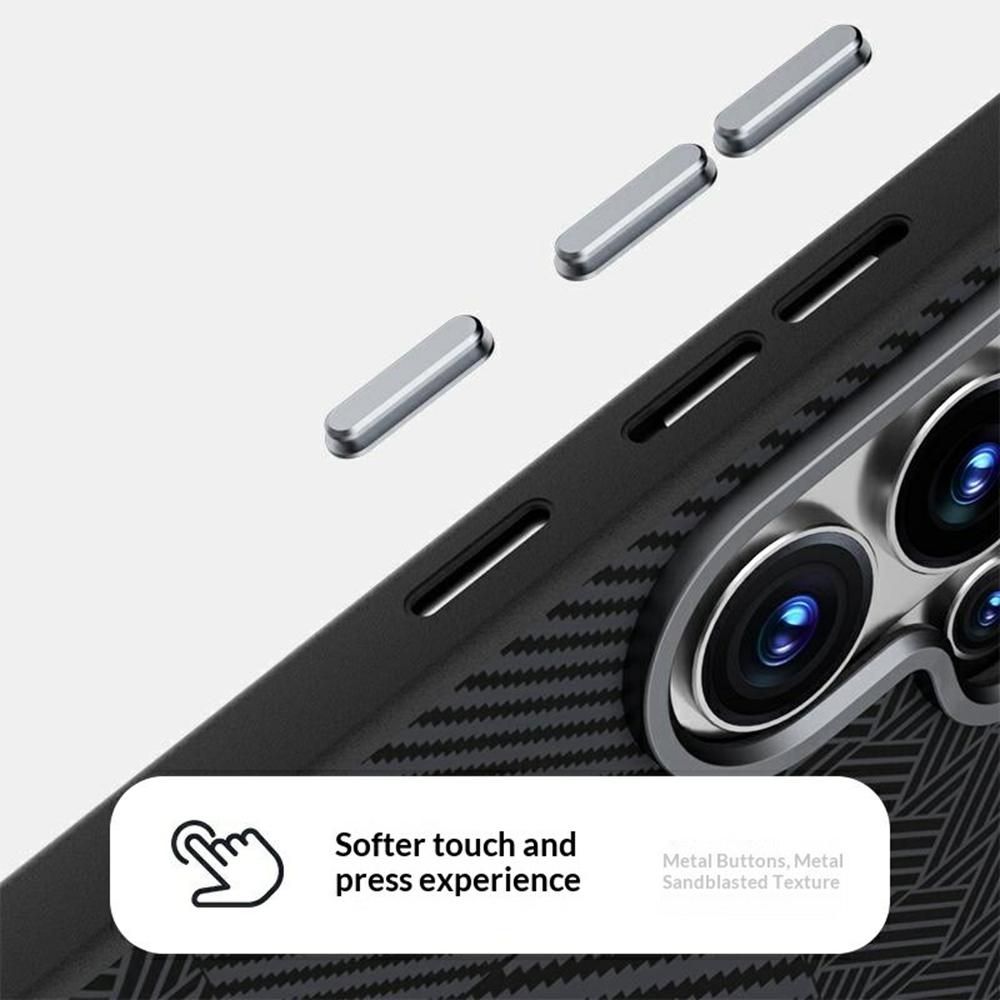 ABEEL For Samsung Galaxy S26 Ultra Magnetic Case PC + TPU + Aluminum Alloy + PU Leather Slim Phone Back Cover