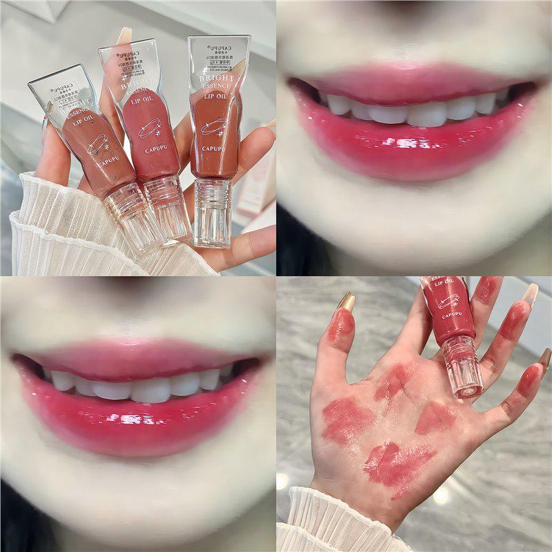 

CAPUPU Зеркальный блеск для губ в виде кубика льда: Увлажняющая, Стойкая, Не выцветающая, Отбеливающая, Блестящая помада Standard