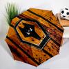 Ombrello Automatico Stampato con Emblema del Wolves Football Club, 8 Stecche per Viaggio, Campeggio, Ombrello Casual, Regalo Essenziale per la famiglia e gli amici