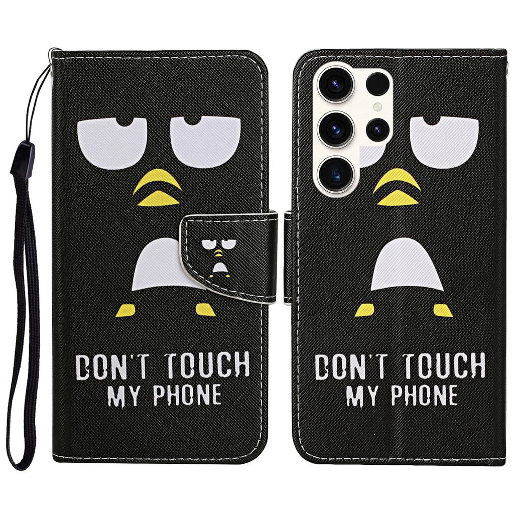 For Samsung Galaxy S25 Ultra Case Pattern Printing Protective Leather Folio Phone Cover