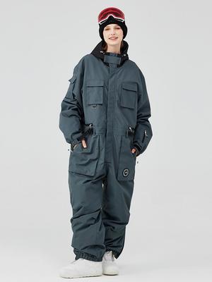 Unisex einteiliger winddichter wasserdichter Winter Ski- und Snowboardanzug
