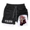 Double-Layer Digital Print Sports Shorts for Adults - Casual Fitness Apparel
