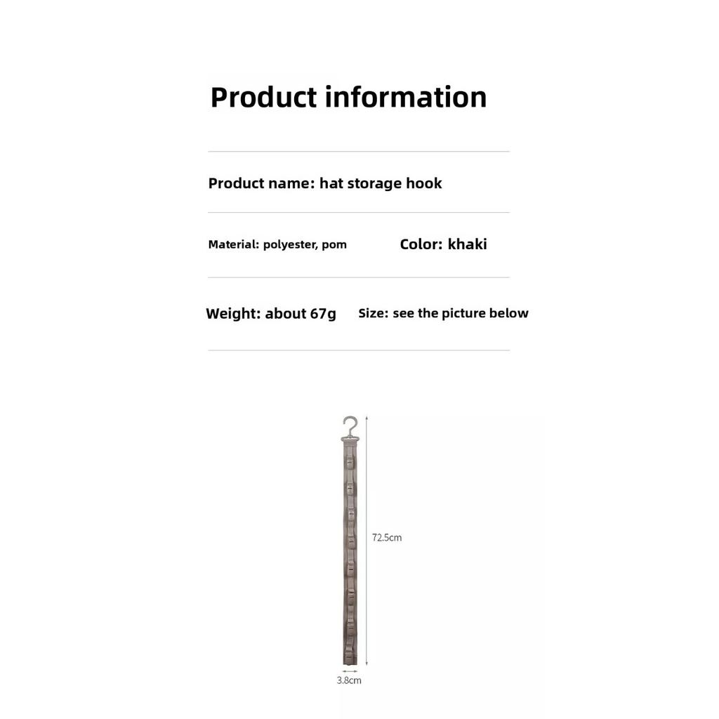 10-1set Hat Storage, with 8 Clips, Can Hold 8 Baseball Caps, Used for Home and Closet Hat Storage, Home Scenes, Wardrobe Hat Hanging Artifact