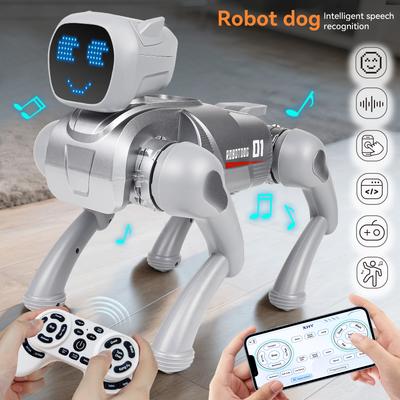 X1 Rc Robot Simulation Intelligent Mechanical Dog APP Programming Remote Control Voice Dialogue Mood Lamp Cute Expression Light