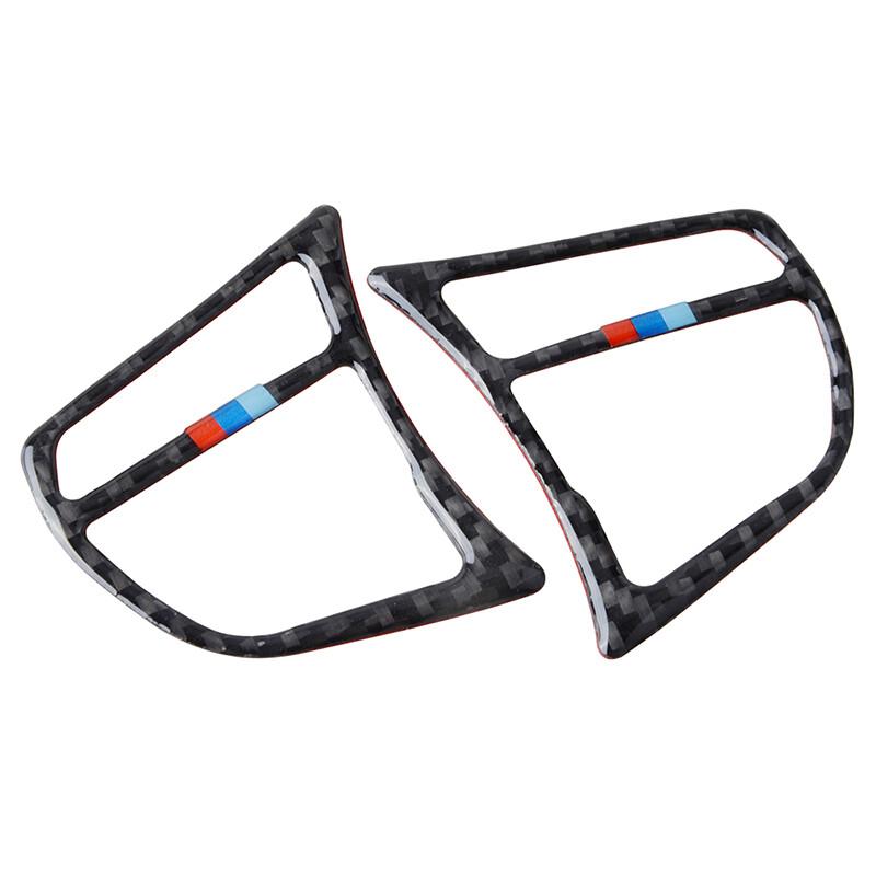 Carbon Fiber Car Steering Wheel Button Frame Cover Trim for BMW F30 F34 3 series
