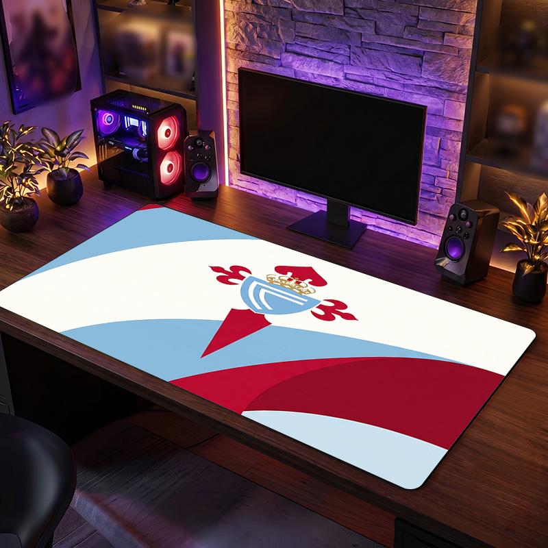 Celta Vigo FC Theme Pattern Mouse Pad, Soccer Logo Design XXL Gaming Desk Mat Non-Slip Computer Mouse Pad