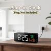 USB Powered Digital Alarm Clock TEMP Date Display 5 Levels Brightness Snooze Table Clock 3 Levels Alarm Volume 12/24H LED Clock