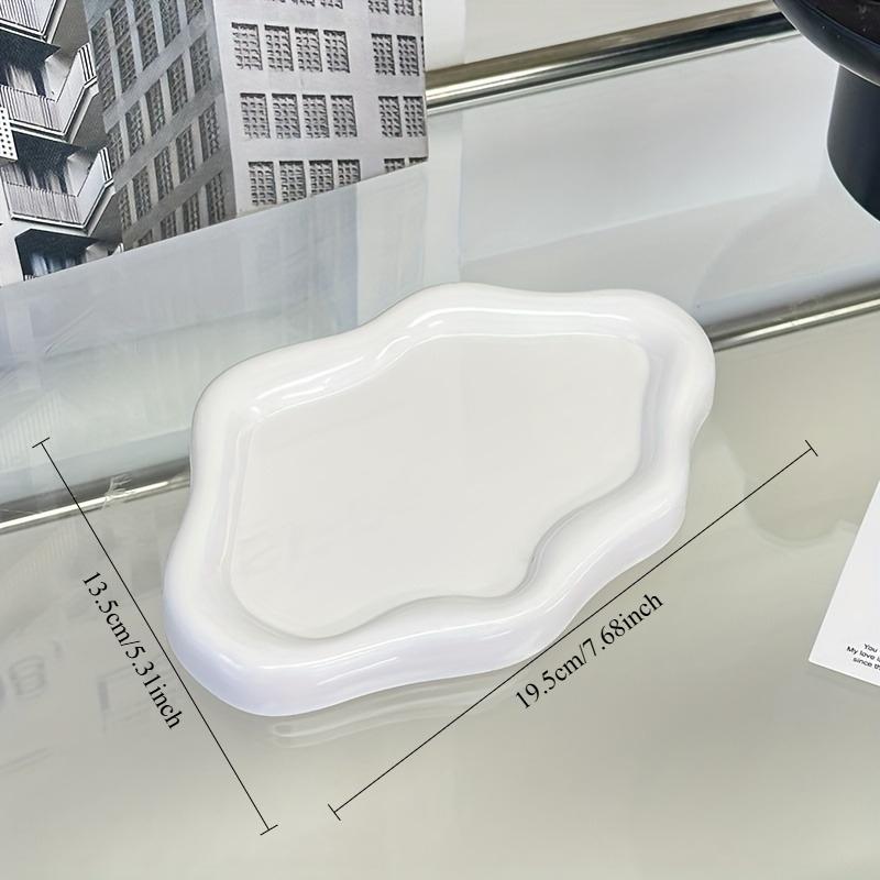

Cloud-Shaped Jewelry Tray Decorative Plate For Rings Earrings Bracelets & Necklaces Plastic Vanity Tray For Women Bedroom Decoration