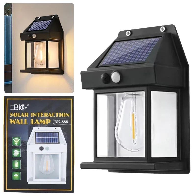 2000LM LED Solar Light Wall Lamp Motion Sensor Courtyard Garden Decoration Waterproof Sunlight Solar Power Yard Lights Outdoor Lighting