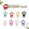 Colorful Zinc Alloy Star Keychain with Candy Color Spring Buckle Pendant - DIY Jewelry Accessory