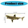 KX4B Handmade Shark Figurine Brass Fish Sculpture for Distinctive Interior Designs and Gift Purposes Delicate and Stands Out