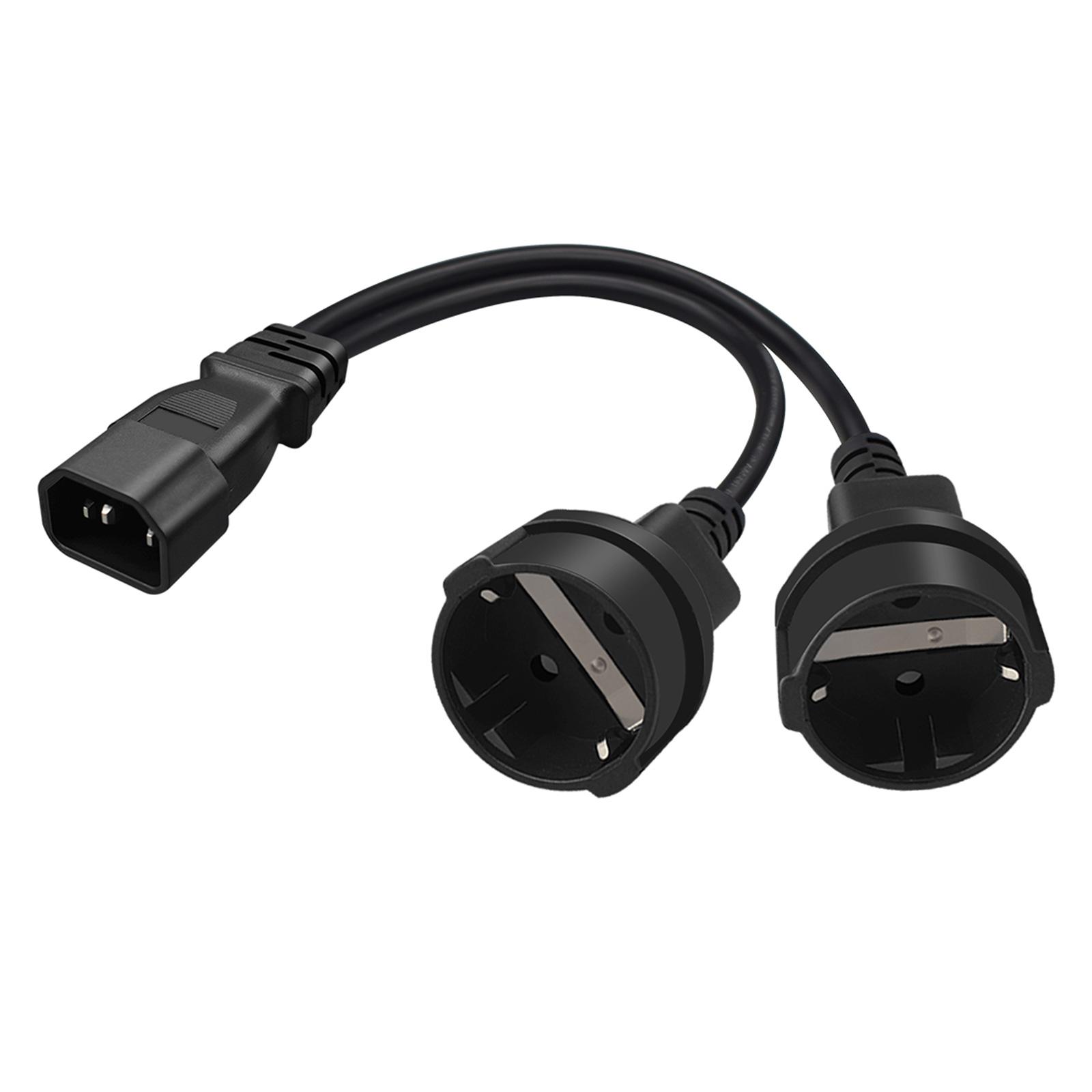 

Power Adapter Cord With C14 to European Standard 4.0MM Sockets 10A 1 to 2 Adapter