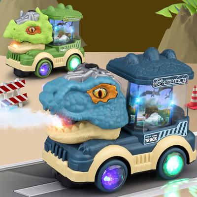 Jucărie Mașină Electrică cu Spray Dinozaur cu Lumină Sunet Model Dinozaur Triceratops Tyrannosaurus Rex Interactiv Copil Băiat Jucărie Camion Cadou