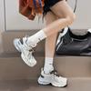 Sneakers women's shoes 2025 new autumn retro versatile silver heightening shoes platform breathable dad shoes women's