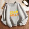Graphic Ciao Bella Lemon Harajuku Children'S Sweatshirt Pullover Crew Neck Graphic Print Hoodie Boy/Girl Kids Hoody