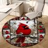 1PC Cardinal Non-Slip Floor Round Carpet, Office, Family, Bedroom, Large Area Rug Indoor Rugs,  Durable PolyesterH0381