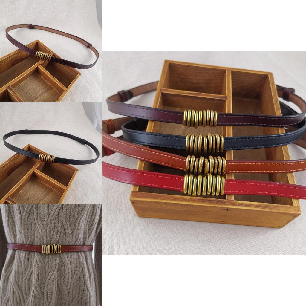 Womens Leather Waistband For Summer Outfits Slim Design With Alloy Buckle For Dress And Street Style