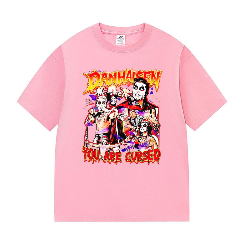 2026 Hot Danhausen You Are Cursed Graphic T Shirt Mens Vintage Fashion Cotton Short Sleeve Tshirt Hip Hop Punk Clothing Tshirt