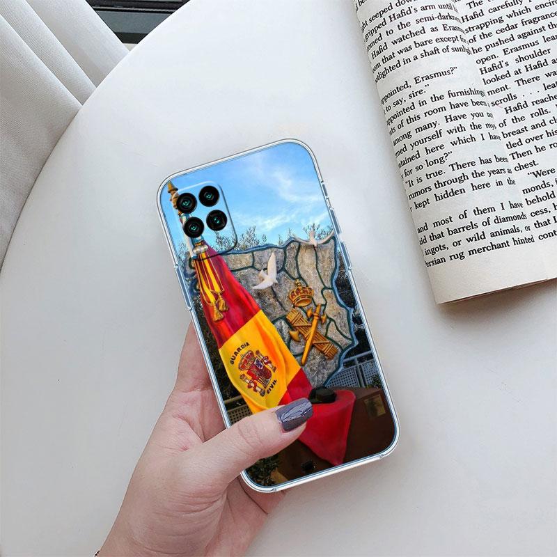 Spain Flag Transparent Phone Case for Motorola Moto E22I E22S E22 E32 E40 E7 E7I G Plus Power Play Stylus G22 G14