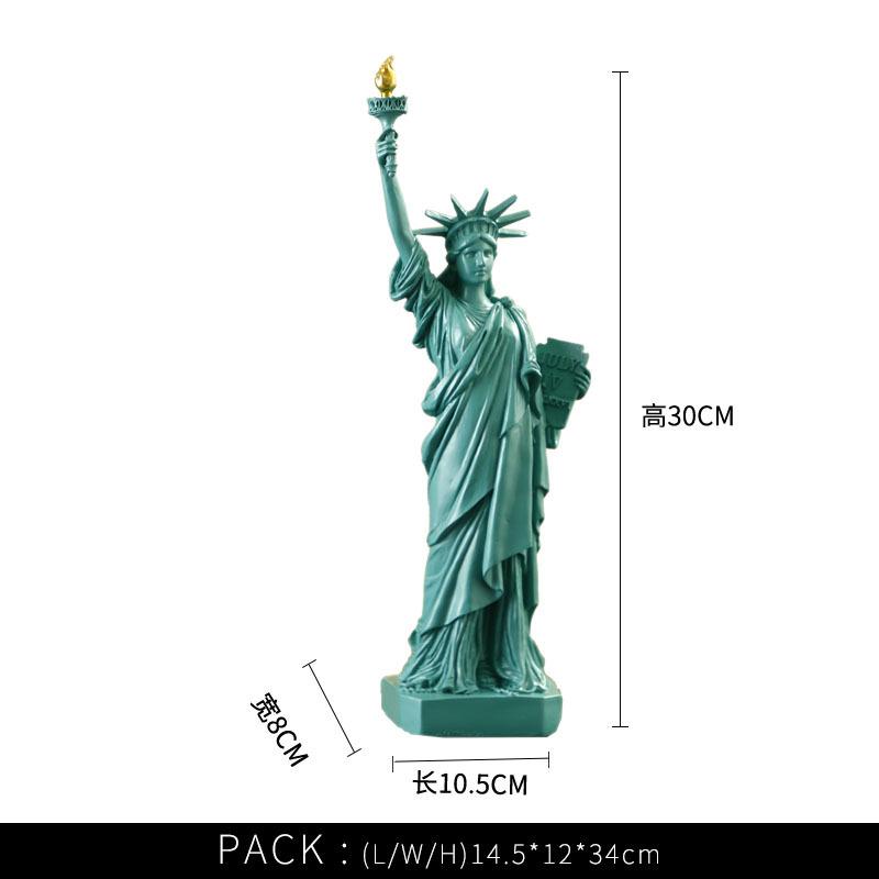 

Statue of Liberty Figurine Creative Resin Home Decor Modern Living Room Ornament Craft Gift 10.5 8 30cm зелений