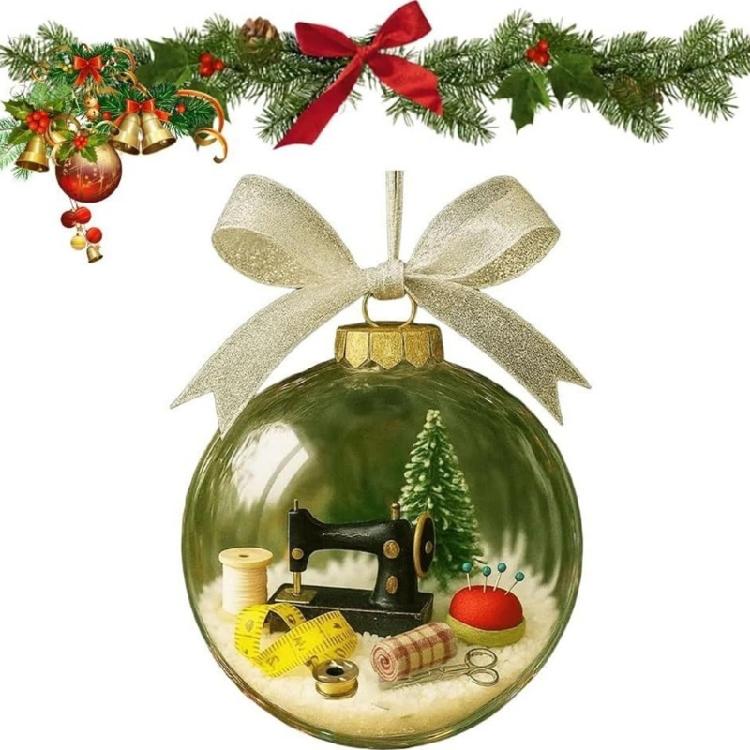  Elegant Christmas Decorative Ornament Christmas Hanging Sewing Balls Ornament For Tree Door And Window Decoration
