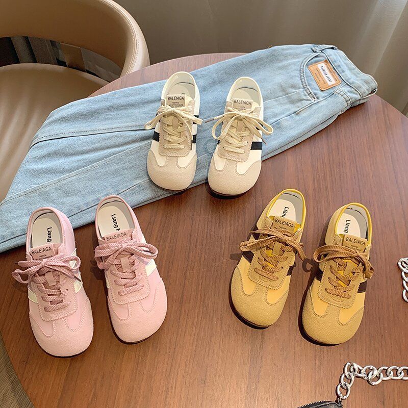 2025 new spring German training shoes women's flat-soled Forrest Gump shoes women's retro versatile and lightweight student sports little white shoes