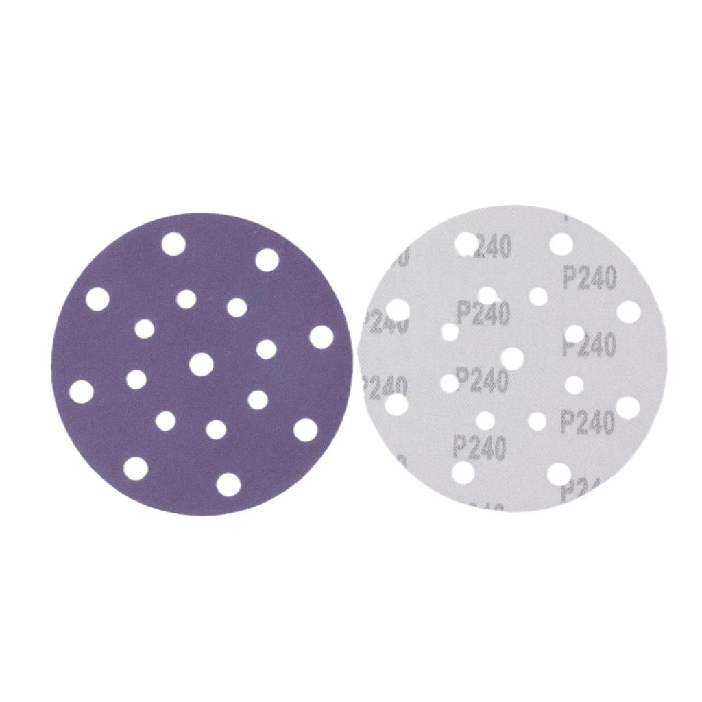 6-Inch 17-Hole Flocking Purple Clay Sanding Disc for Dry Sanding