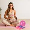 Zestaw Pilates Fitness Joga 13W1 Obręcz Koło Do Pilatesu Taśmy Oporowe Różowy [Fitness1]