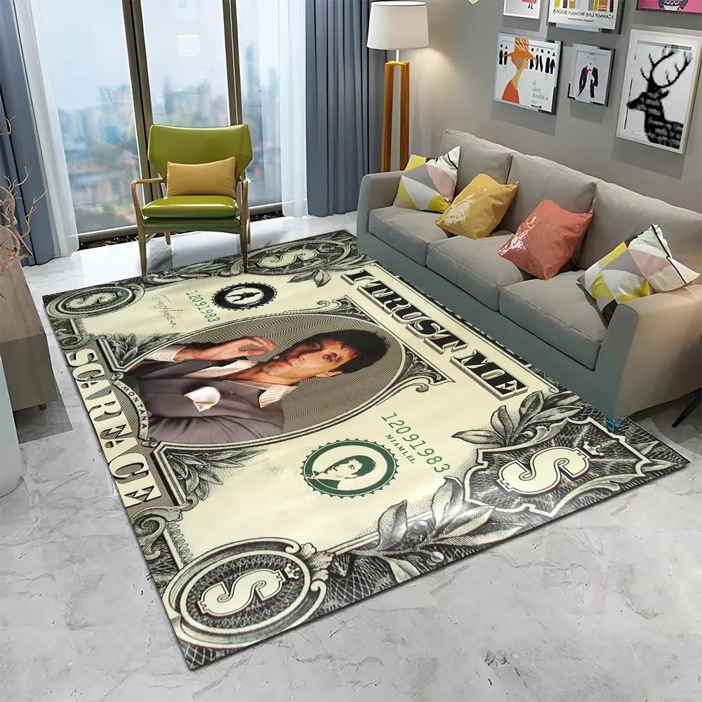 Tappeto Scarface 3D Classico Film Tony Tappeto per Casa Soggiorno Camera da Letto Divano Zerbino Decorazioni, Tappeto Area Giochi Bambini Tappetino Antiscivolo