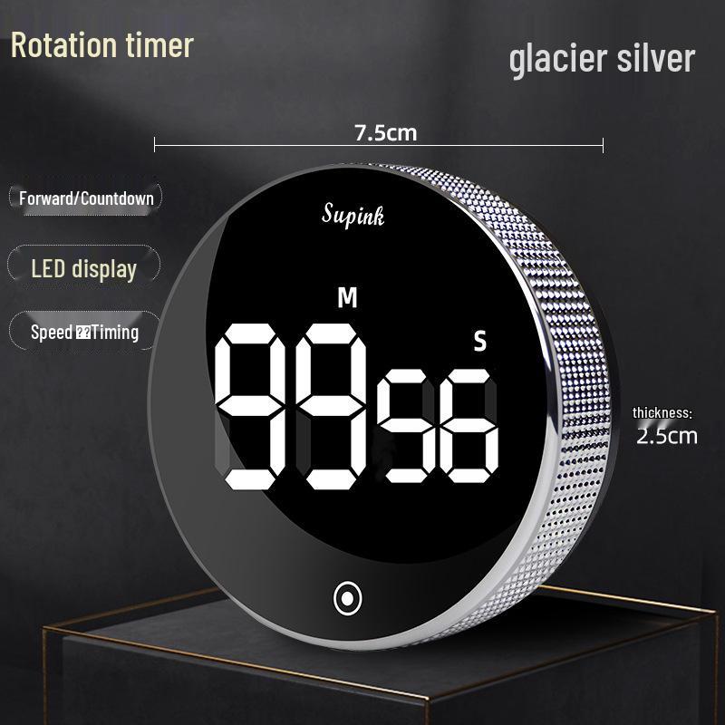 Multifunctional Electronic Rotating Timer Kitchen Alarm Stopwatch with Magnetic Reminder