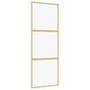Vidaxl Sliding Door, Gold, 76X205 Cm, Transparent ESG Glass