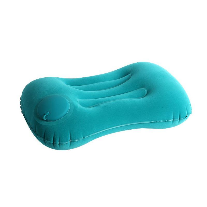 1PC Portable Comfortable Inflatable Pillow Camping Pillow Pool Pillow Ultra Soft Car Pillow for Neck and Lumbar Support 4 Colors