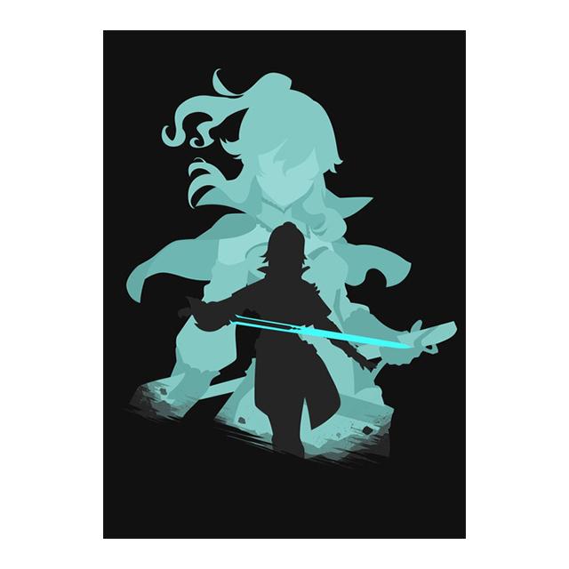 Rám z masivního dřeva videohra Genshin Impact Decoration Nástěnná malba Anime Obrázek Postava Plakát Obraz na plátně Dětský pokoj Tisky pro moderní domácí dekorace