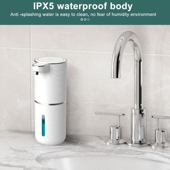 Yousheng 1 Set Soap Dispenser Adjustable USB Rechargeable Touchless Foaming Soap Dispenser for Bathroom Kitchen