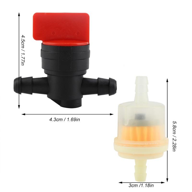Fuel Gas Tank Shut Off Valves Filters Clamps Garden Brush Cutter Lawnmower Accessory