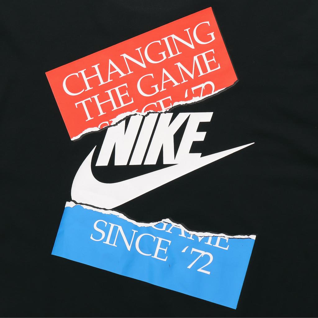 Nike NSW Logo Rip Crew Neck T-Shirt Men Tops Black BV7512-010