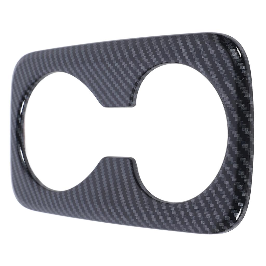 Rear Seat Cup Holder Panel Cover Trim Carbon Fiber Pattern Back Seat Water Cup Holder Frame Cover