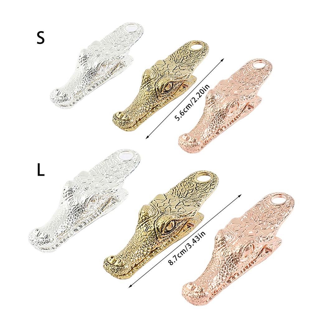 Creative Alligator Metal Bookmarks File Holder With Antique Finish For Students Professionals Paper Clip