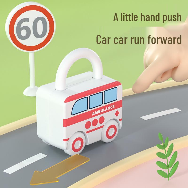Sliding Toy Car - Educational Padlock Vehicle for Kids
